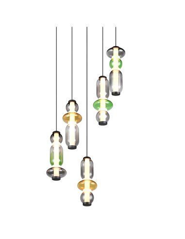 Plafonnier LED MINERVA avec fixation au plafond 5x6W 5x800Lm Commutateur DIP 2300+3000+4000K IP20