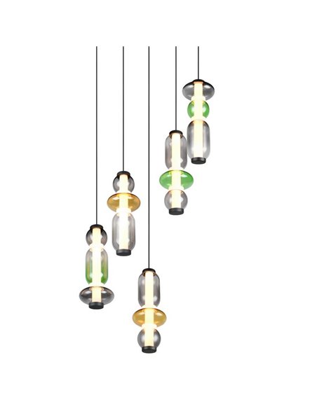 Plafonnier LED MINERVA avec fixation au plafond 5x6W 5x800Lm Commutateur DIP 2300+3000+4000K IP20