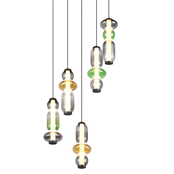 Luminária de teto LED MINERVA com montagem no teto, 5x6W, 5x800lm, chave DIP, 2300+3000+4000K, IP20