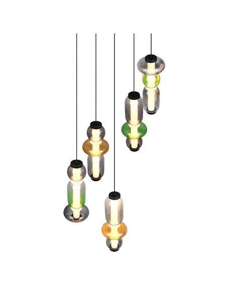 Plafonnier LED MINERVA avec fixation au plafond 5x6W 5x800Lm Commutateur DIP 2300+3000+4000K IP20