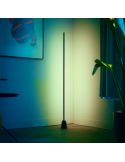 Lámpara de suelo LED negra multicolor RGBIC GRADIENT FLOOR LIGHT, 1355mm longitud, sincroniza con la TV