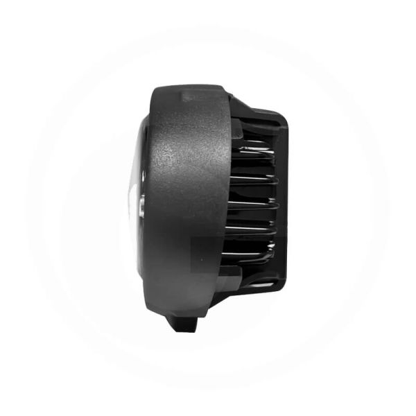 Farol de trabalho LED oval embutido lateralmente, preto, 65 W, para John Deere, 6000 lúmens.