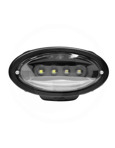 Schwarze, ovale 65-W-LED-Einbau-Arbeitsleuchte für John Deere, 6000 lm