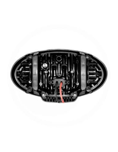 Faro de trabajo ovalado LED empotrable negro 65W para John Deere 6000Lm