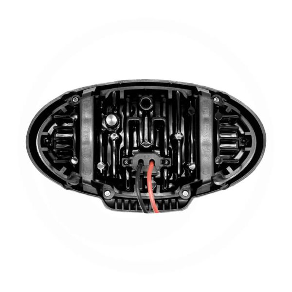 Faro de trabajo ovalado LED empotrable negro 65W para John Deere 6000Lm