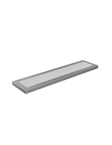 Panel lineal LED rectangular para cocina plata galvanizada, 790mm largo, 60W regulable 3000K/4000K/5700K