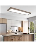 Painel linear LED retangular para cozinha, bronze, 790 mm de comprimento, 60 W, dimerizável, 3000 K/4000 K/5700 K.