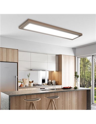 Panneau linéaire LED rectangulaire pour cuisine, bronze, 790 mm de long, 60 W, dimmable 3000 K/4000 K/5700 K