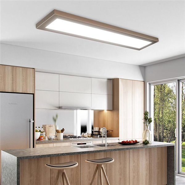 Panneau linéaire LED rectangulaire pour cuisine, bronze, 790 mm de long, 60 W, dimmable 3000 K/4000 K/5700 K