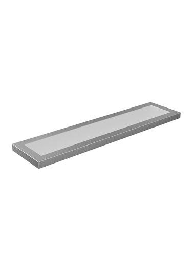 Painel LED linear de superfície, galvanizado prateado, 1030 mm de comprimento, 80 W, dimerizável, 3000 K/4000 K/5700 K.