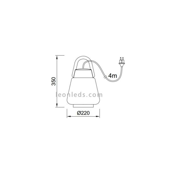 Lampe d'extérieur polyvalente | Lampe de table d'extérieur | Lampe suspendue d'extérieur | leonleds
