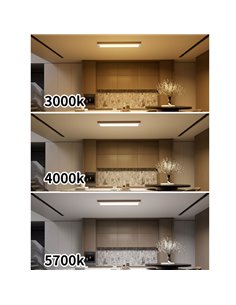 Painel LED linear de superfície, bronze, 1030 mm de comprimento, 80 W, dimerizável, 3000 K/4000 K/5700 K 2