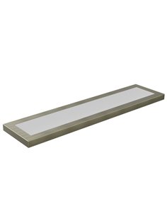 Painel LED retangular L1270mm bronze, 93W, regulável 3000K/4000K/5700K