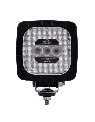 Luz de trabalho LED LRD 2679/RED, luz vermelha para tarefas especiais, 12/24V 3,6W, R10 EMC IP68 aprovada.