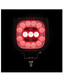 Luz de trabalho LED LRD 2679/RED, luz vermelha para tarefas especiais, 12/24V 3,6W, R10 EMC IP68 aprovada.