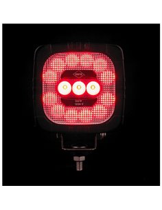 Faro de trabajo LED LRD 2679/RED luz roja para trabajos especiales, 12/24V 3,6W homologado R10 EMC IP68 2
