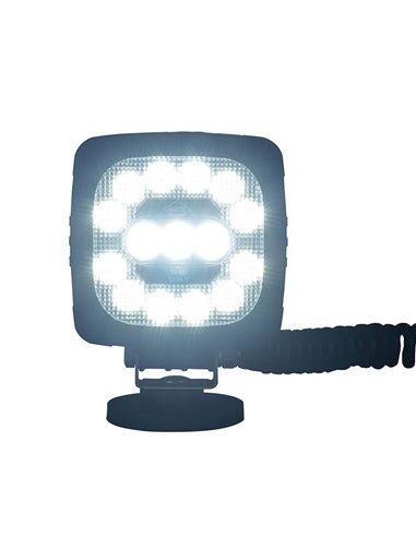 Luz de trabalho LED com ímã e plugue para acendedor de cigarros LRD 2685 12/24V 12W 1000Lm homologada R10 EMC IP68