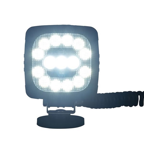 Lampe de travail LED avec aimant et prise allume-cigare LRD 2685 12/24 V 12 W 1000 lm homologuée R10 EMC IP68
