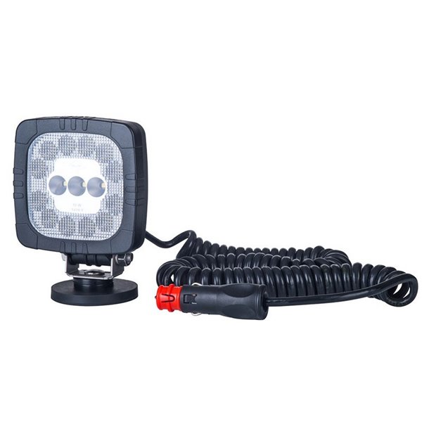 Luz de trabalho LED com ímã e plugue para acendedor de cigarros LRD 2685 12/24V 12W 1000Lm homologada R10 EMC IP68