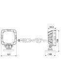 Faro de trabajo LED con imán y enchufe mechero LRD 2685 12/24V 12W 1000Lm homologado R10 EMC IP68