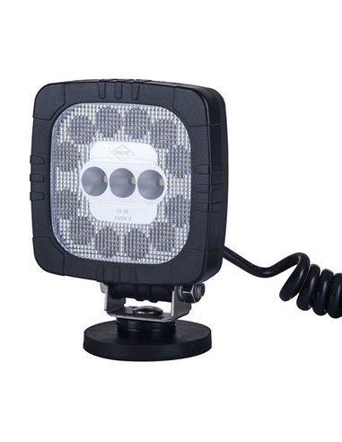 Luz de trabalho LED com ímã e plugue para acendedor de cigarros LRD 2685 12/24V 12W 1000Lm homologada R10 EMC IP68