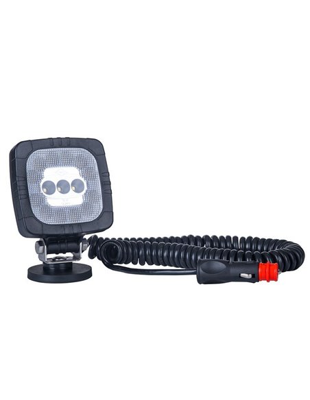 Faro de trabajo LED con imán y enchufe mechero LRD 2685 12/24V 12W 1000Lm homologado R10 EMC IP68