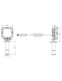 Faro de trabajo LED imán, enchufe mechero y accesorio vehículos especiales 12/24V 12W