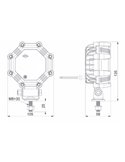 Faro de trabajo SLIM LRD 2984 con función de marcha atrás 20W/4W 12/24V 1800Lm ECE