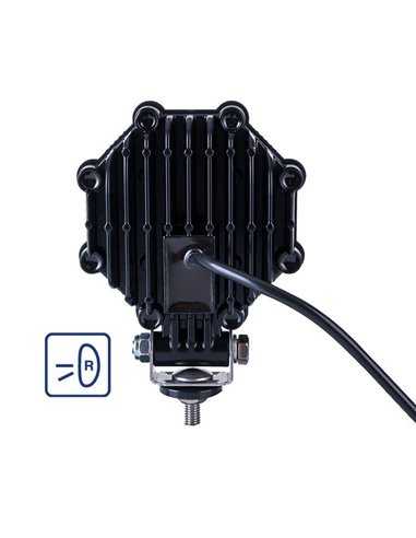 Farol de trabalho SLIM LRD 2984 com função de marcha à ré, 20W/4W, 12/24V, 1800 lúmens, certificação ECE.