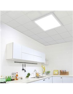 Panel cuadrado LED de superficie 450mm blanco, 80W regulable 3000K/4000K/5700K 2