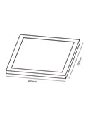 Panel cuadrado LED de superficie 450mm blanco, 80W regulable 3000K/4000K/5700K