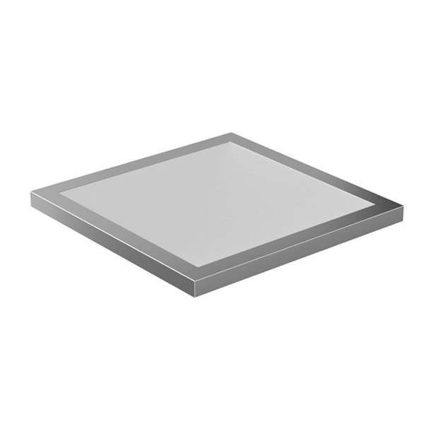 Panneau LED carré de 450 mm, argent galvanisé, 80 W, dimmable 3000 K/4000 K/5700 K