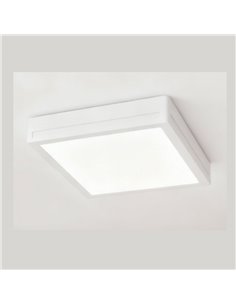Plafón LED cuadrado 260mm de superficie blanco 25W IP44 3CCT (3000K-5700K)