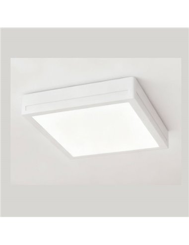 Luminária de teto quadrada LED de 260 mm para montagem em superfície, branca, 25 W, IP44, 3CCT (3000 K-5700 K)