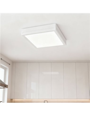 Plafón LED cuadrado 260mm de superficie blanco 25W IP44 3CCT (3000K-5700K)