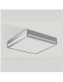 Plafón LED cuadrado 260mm de superficie plata galvanizada 25W IP44 3CCT (3000K-5700K)