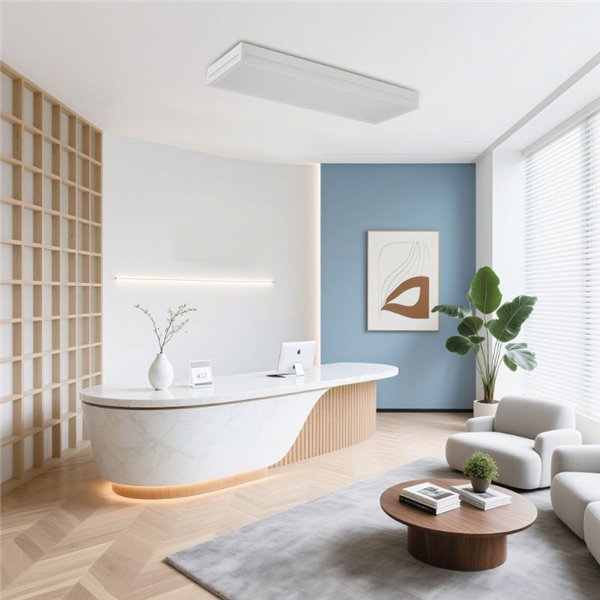 Plafón rectangular LED 200x400mm de superficie blanco, 40W 3000K/4000K/5700K