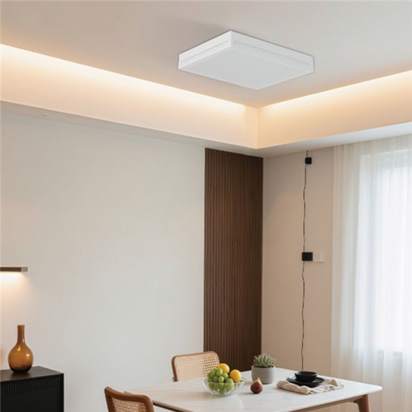 Luminária de teto retangular de LED, 200x561mm, montagem em superfície, branca, 60W/54W/48W - 3000K/4000K/5700K