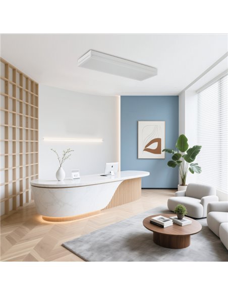 Plafonnier LED rectangulaire 200 x 742 mm, montage en surface, blanc, 80 W/72 W/64 W - 3000 K/4000 K/5700 K