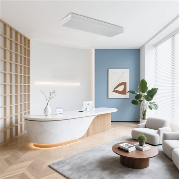 Plafón LED rectangular 200x742mm de superficie blanco, 80W/72W/64W - 3000K/4000K/5700K