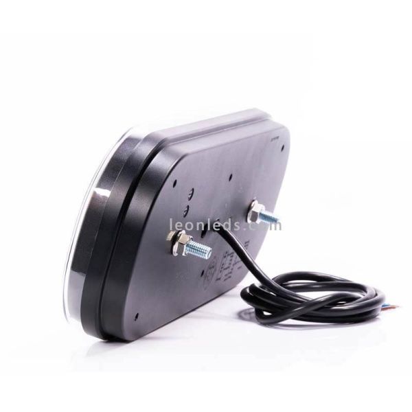 Piloto trasero LED con triángulo e intermitente progresivo con luz de matricula inferior 12V/24V R1 S1 2a AR F1 IIA L