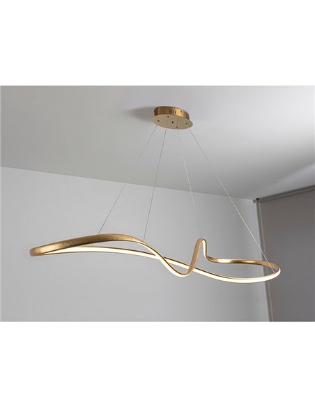 Plafonnier LED LIA 37W, intensité variable 2700-5000K CCT avec télécommande, 150 cm, IP20