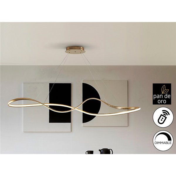 Lámpara de techo LED LIA 37W regulable 2700-5000K CCT con mando 150cm IP20