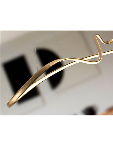 Plafonnier LED LIA 37W, intensité variable 2700-5000K CCT avec télécommande, 150 cm, IP20