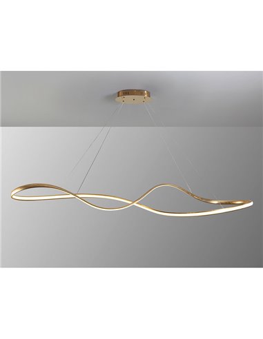 Luminária de teto LED LIA 37W, dimerizável, temperatura de cor de 2700-5000K, com controle remoto, 150cm, IP20