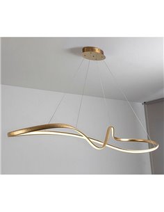 Luminária de teto LED LIA 37W, dimerizável, temperatura de cor de 2700-5000K, com controle remoto, 150cm, IP20