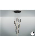 Lámpara LED de techo VARAS 25 luces 125W 3000K Oro y negro