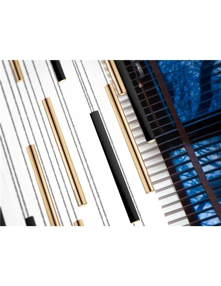 Lámpara LED de techo VARAS 25 luces 125W 3000K Oro y negro