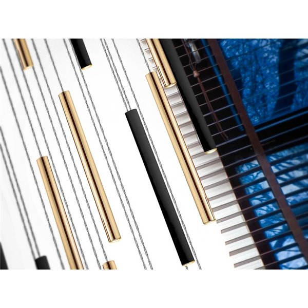 Plafonnier LED VARAS 25 LED 125W 3000K Or et Noir