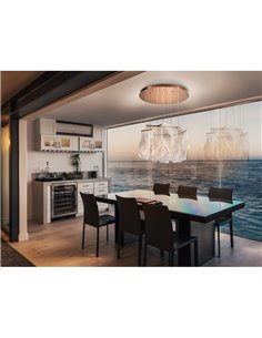 Plafonnier LED VELOS 14 LED 68 W 3000 K à intensité variable, or rose 2